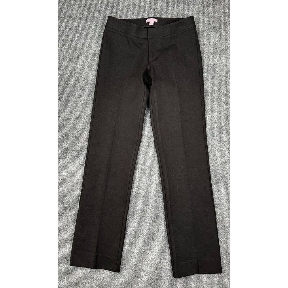 Lilly Pulitzer Travel Stretch‎ Pull-on Ponte Crop Pants Leggings Black Size 2